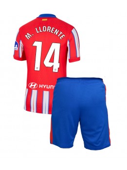 Billige Atletico Madrid Marcos Llorente #14 Hjemmedraktsett Barn 2024-25 Kortermet (+ Korte bukser)